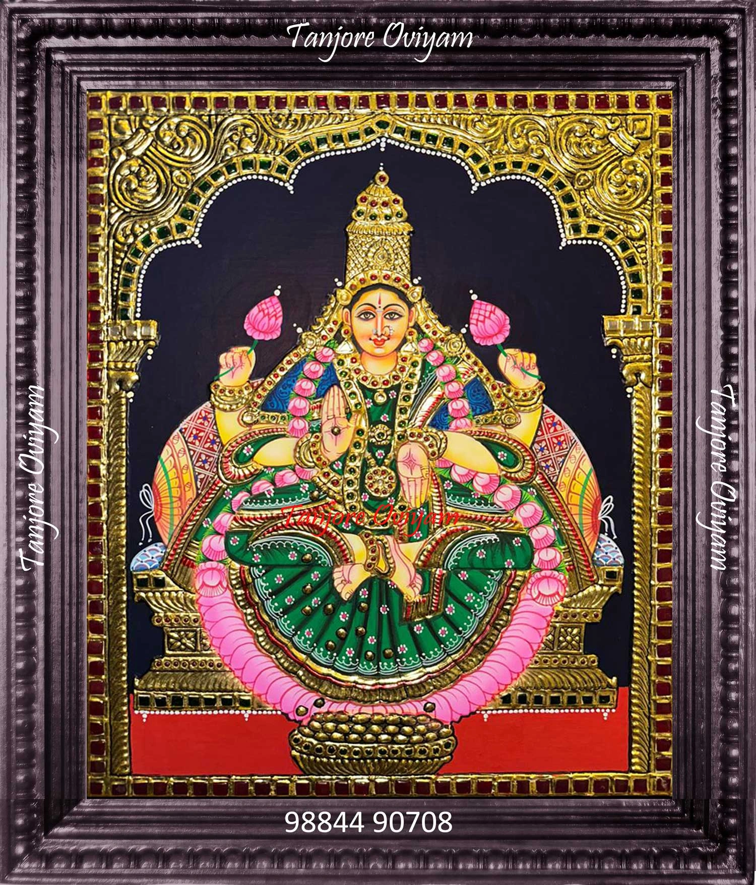 Mahalakshmi Tanjore Painting | Lakshmi Tanjore Painting